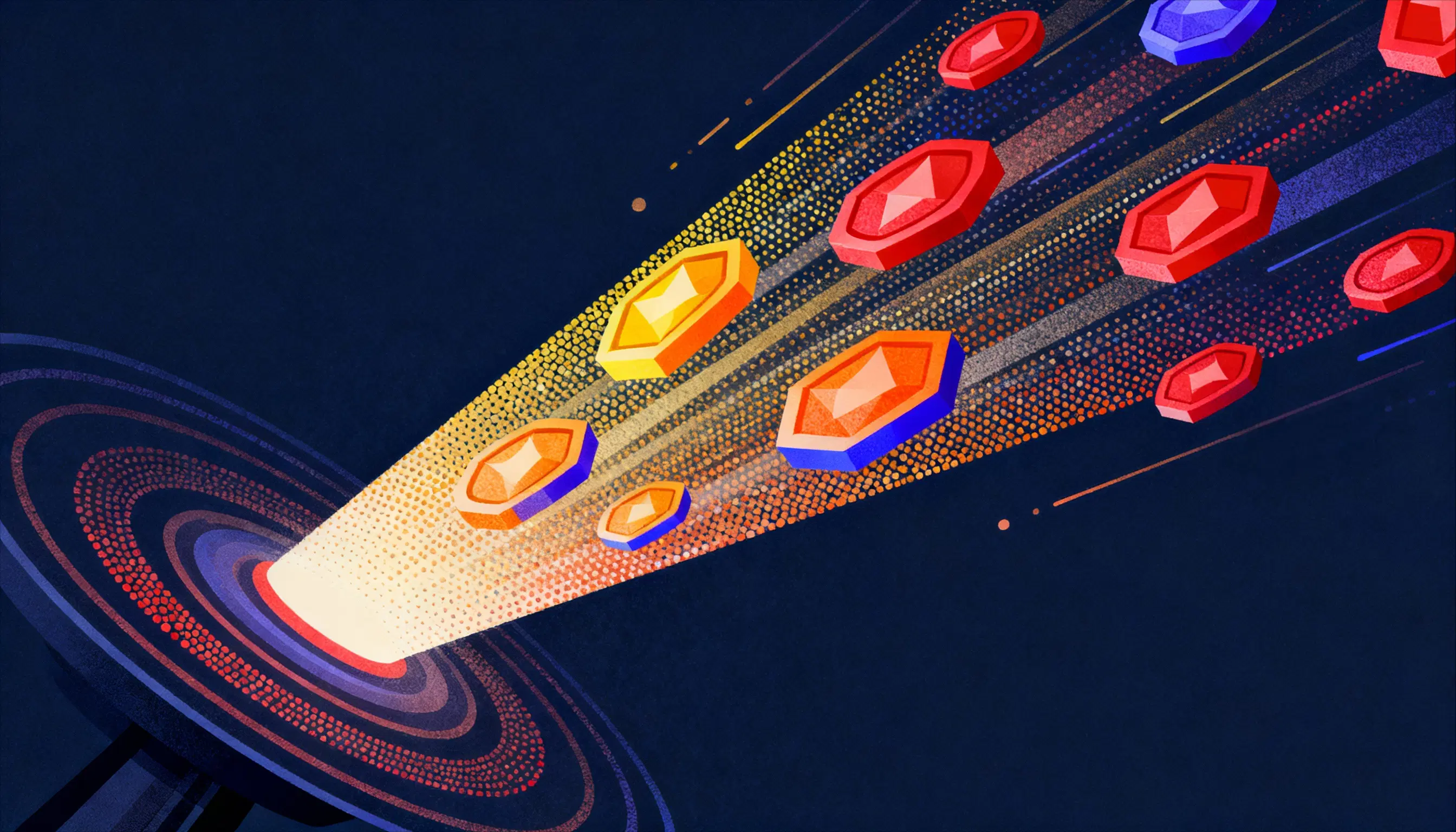 The Binance Alpha launch "spectacle," symbolizing high-volatility tokens like FOLKS and 50x leverage.