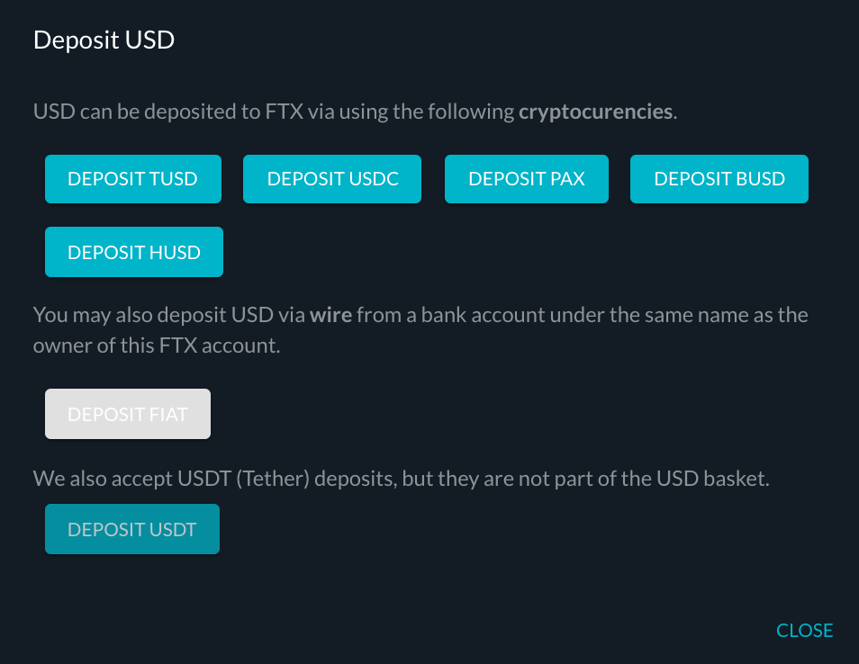 ftx crypto exchange deposit