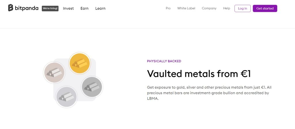 BitPanda Review on metals