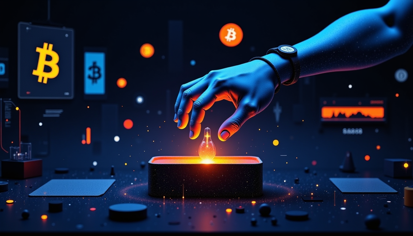Crypto market chart with Bitcoin surge